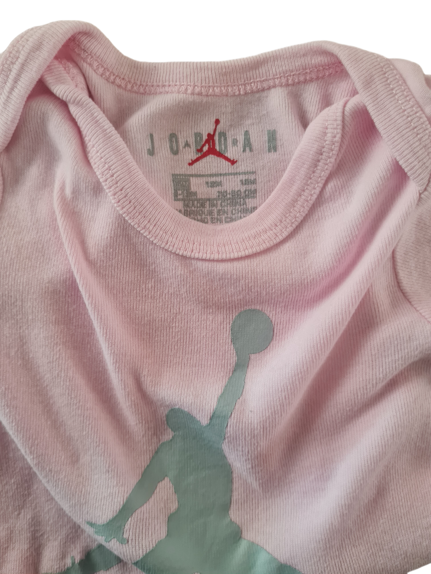 Jordan Pink Baby Grow