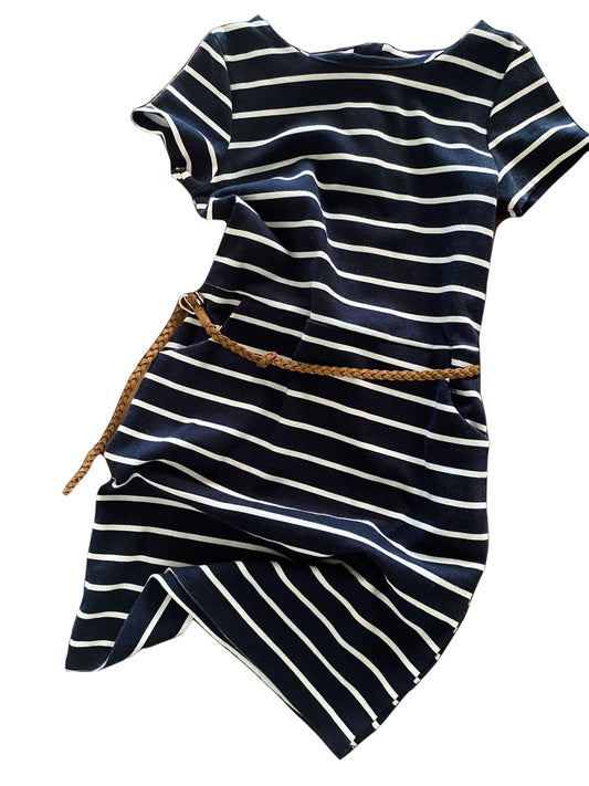 Blue & White Striped Golf Dress